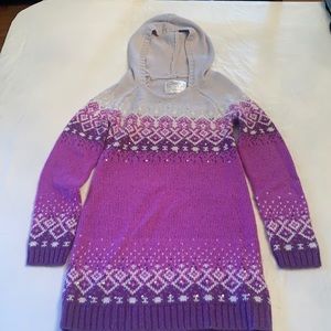 Justice Hooded Sweater Dress. Size 8